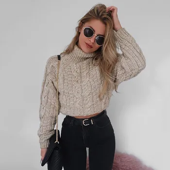 U-SWEAR New Fashion Women Winter High Collar Sexy Umbilical Twist Sweater Casual Knitted Solid Color Pullover Winter Long Sleeve
U-SWEAR New Fashion Women Winter High Collar Sexy Umbilical Twist Sweater Casual Knitted Solid Color Pullover Winter Long Sleeve