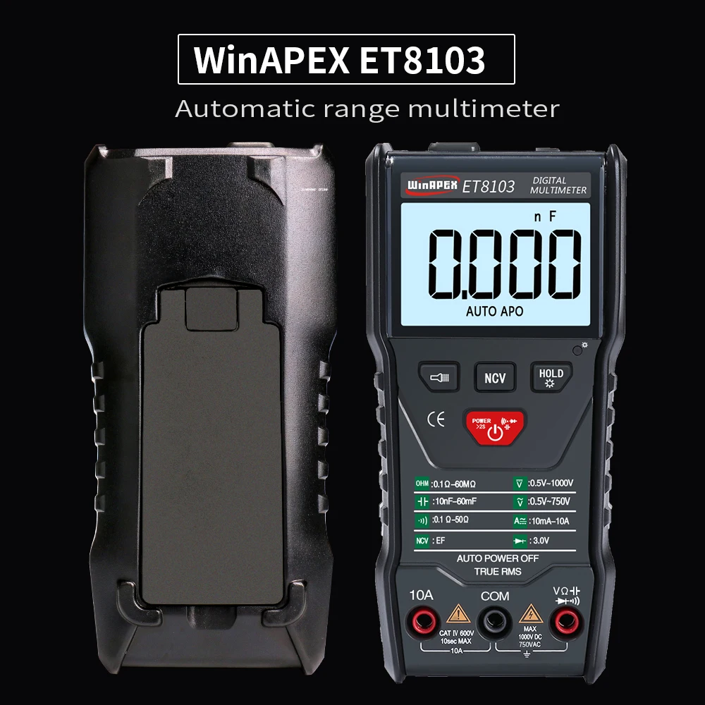 Портативный автоматический измерительный мультиметр WinAPEX ET8103 измеритель