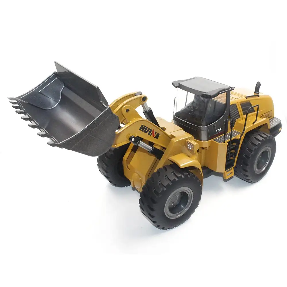 HuiNa 583 4 8 в 6 каналов 1/18 км/ч RC металлический бульдозер зарядка автомобиль Металл