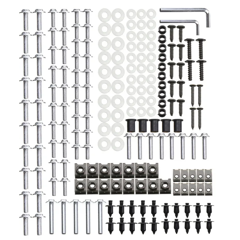 225Pcs Motorcycle Fairing Screws Set Windshield Screws Body Bolts Fastener Kits Nuts & Bolts Auto Replacement Parts
225Pcs Motorcycle Fairing Screws Set Windshield Screws Body Bolts Fastener Kits Nuts & Bolts Auto Replacement Parts