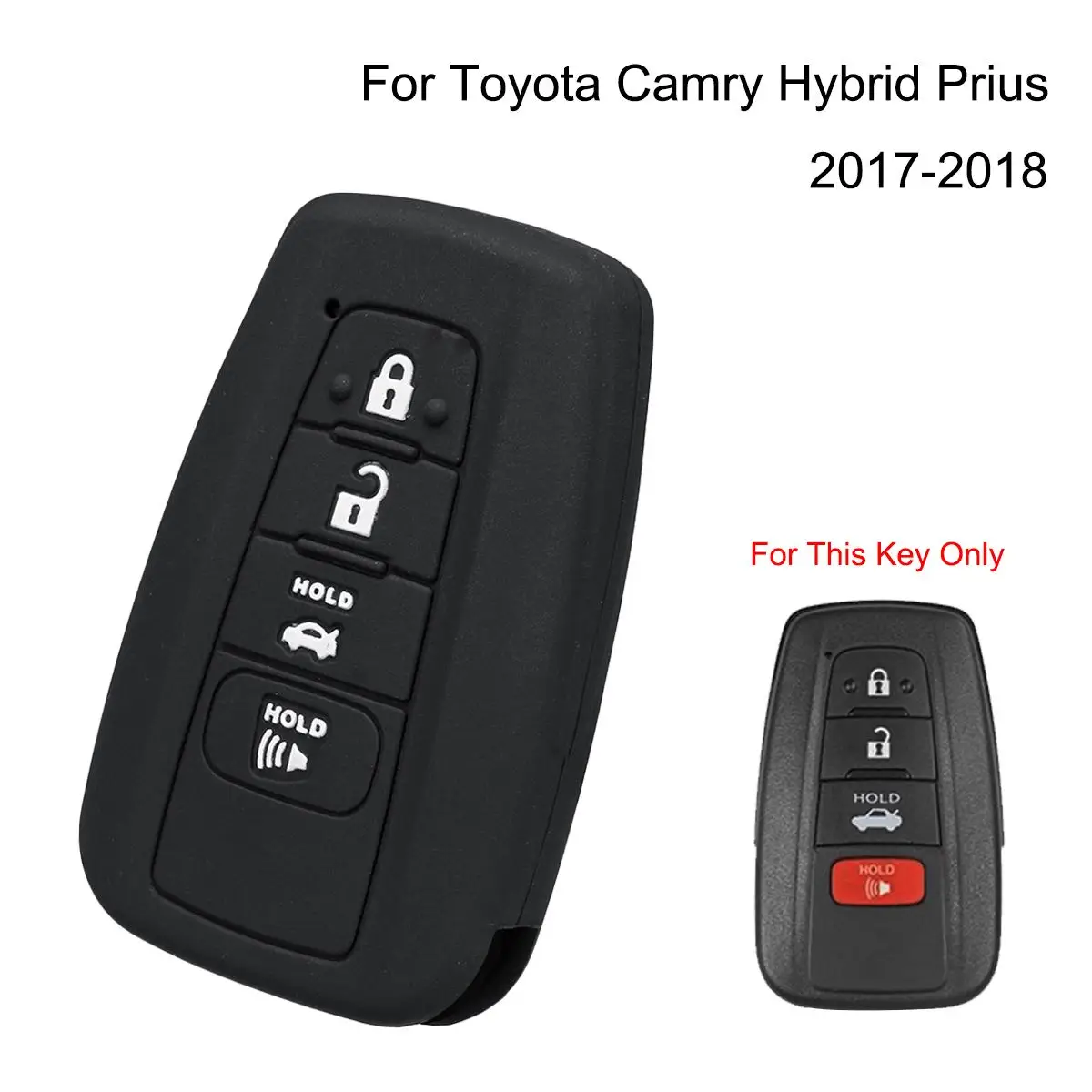 4 Buttons Silicone Car Key Case Cover Key Shell Fob Holder Protector For Toyota Camry Hybrid Prius 2017 2018
4 Buttons Silicone Car Key Case Cover Key Shell Fob Holder Protector For Toyota Camry Hybrid Prius 2017 2018