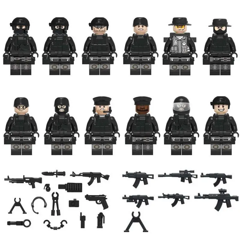 12 Models Regimental Police City Police Mask Bulletproof Clothing Belt Military Children's Building Blocks Humanoid Toys
12 Models Regimental Police City Police Mask Bulletproof Clothing Belt Military Children's Building Blocks Humanoid Toys