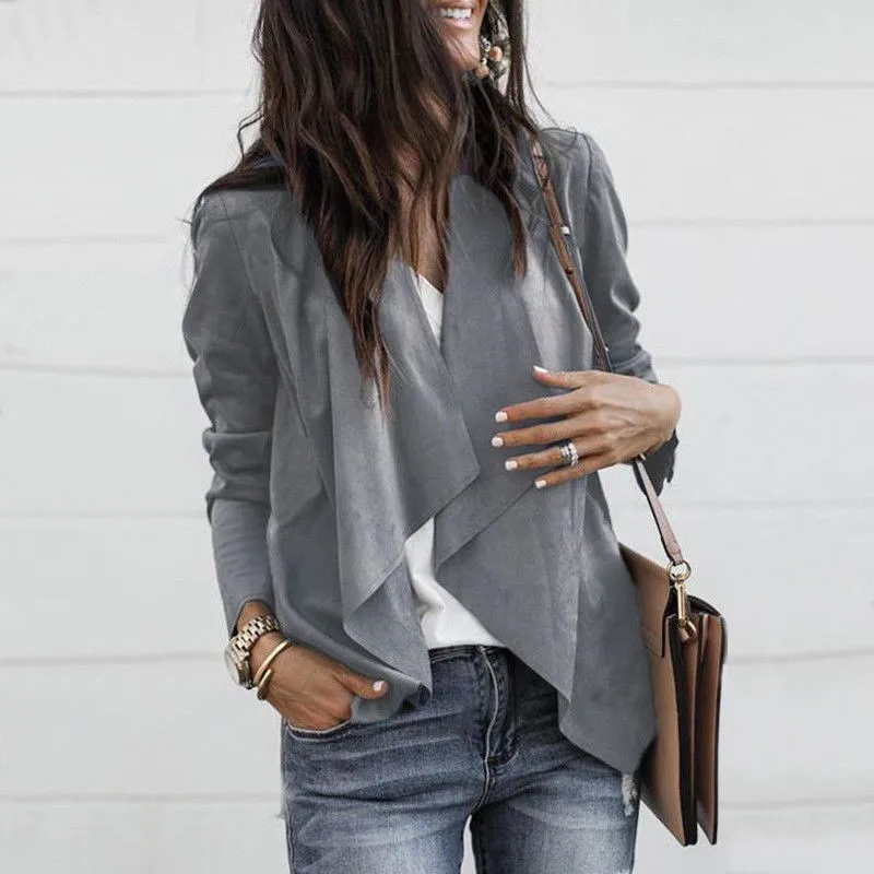 New Women's Slim Long Sleeve OL Casual Autumn Suit Jacket Coat Outwear Cardigan Leather Jacket Coats Waterfall Biker Flight Coat
New Women's Slim Long Sleeve OL Casual Autumn Suit Jacket Coat Outwear Cardigan Leather Jacket Coats Waterfall Biker Flight Coat