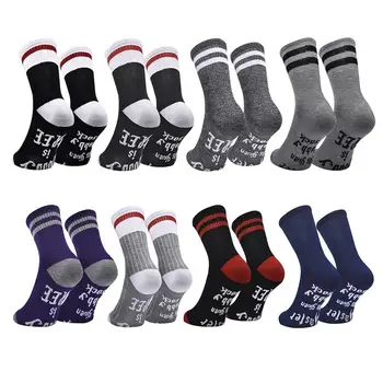 Winter Men Socks Funny Letter Printed Middle Tube Socks Striped Stylish Unisex Compression Socks
Winter Men Socks Funny Letter Printed Middle Tube Socks Striped Stylish Unisex Compression Socks