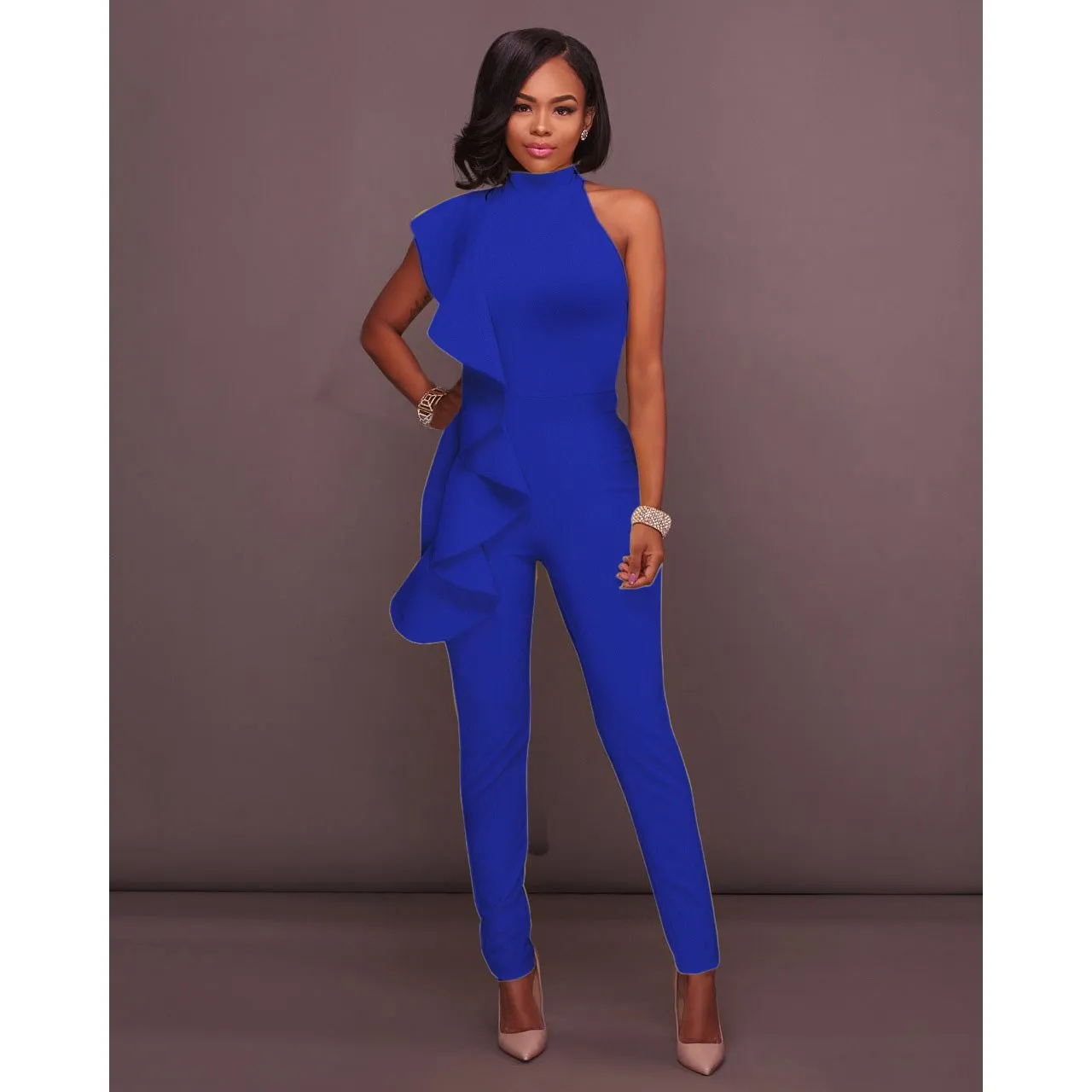 One-Shoulder Ruffle Bodycon Rompers Casual Women Jumpsuit Spring Sleeveless Elegant Sexy Party Club Overalls
One-Shoulder Ruffle Bodycon Rompers Casual Women Jumpsuit Spring Sleeveless Elegant Sexy Party Club Overalls