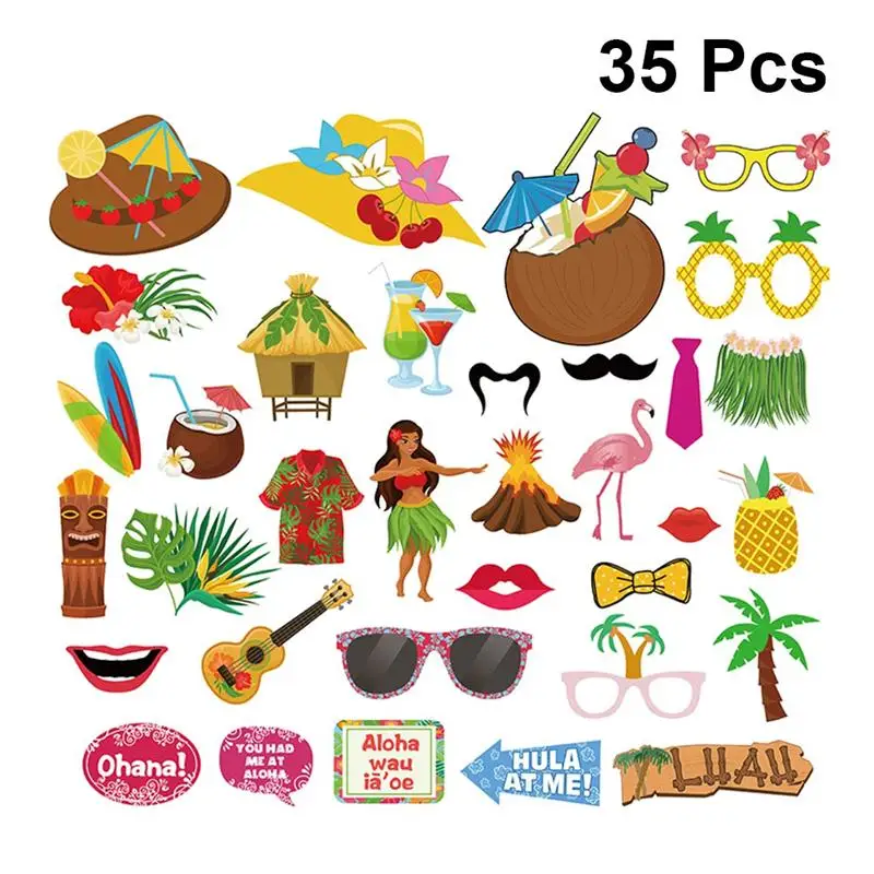 35pcs Fun Photo Props Tropical Colorful Sticker Photo Booth Party Props Photo Accessories Decoration Summer Beach Party Supplies
35pcs Fun Photo Props Tropical Colorful Sticker Photo Booth Party Props Photo Accessories Decoration Summer Beach Party Supplies