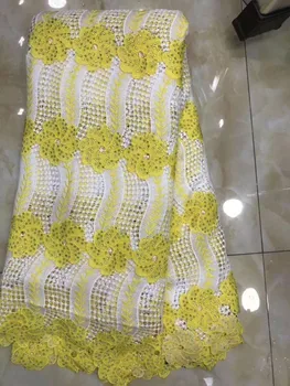 100% Polyester And Cotton Materials African Cord Laces Swiss Guipure Lace Fabric Yellow Nigerian Water Soluble Lace With Stone
100% Polyester And Cotton Materials African Cord Laces Swiss Guipure Lace Fabric Yellow Nigerian Water Soluble Lace With Stone