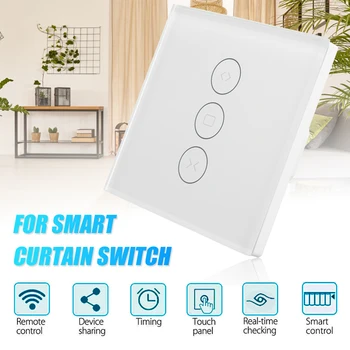 New Smart Curtain Switch EU App Control WiFi Curtain Switch Panel Works Useful Smart Home Application Switch 
New Smart Curtain Switch EU App Control WiFi Curtain Switch Panel Works Useful Smart Home Application Switch