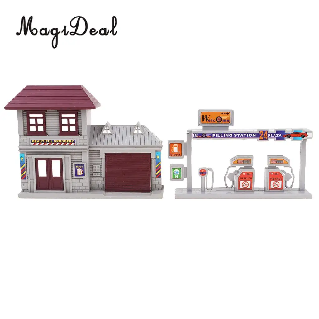 1:87 Scale Gas Station Simulation Layout HO Gauge Building Model Kit Diorama
1:87 Scale Gas Station Simulation Layout HO Gauge Building Model Kit Diorama