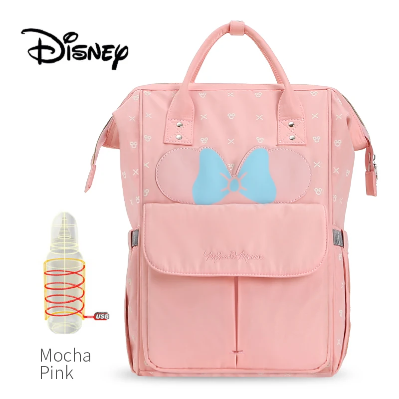 Новое поступление сумки для подгузников Disney рюкзак путешествий с USB бутылкой