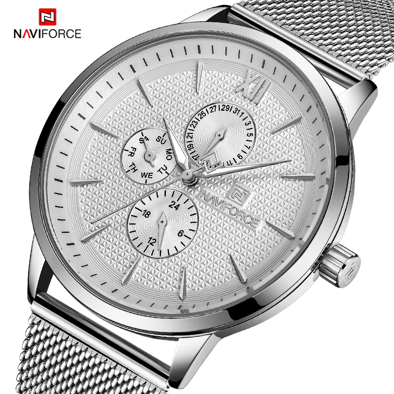 NAVIFORCE Top Brand Men Fashion Casual Creative Watches Luxury Waterproof Military Male Business Quartz Watch Relogio Masculino
NAVIFORCE Top Brand Men Fashion Casual Creative Watches Luxury Waterproof Military Male Business Quartz Watch Relogio Masculino