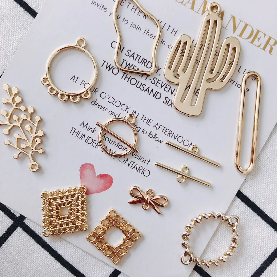 KC Gold Plated Earring Accessories Metal Charms Pendant Eardrop Components Necklace Diy Making Material Jewelry Finding 8pcs
KC Gold Plated Earring Accessories Metal Charms Pendant Eardrop Components Necklace Diy Making Material Jewelry Finding 8pcs