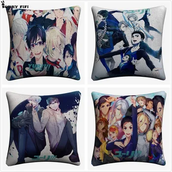 Yuri On Ice Anime Characters Soft Cotton Linen Cushion Covers 45x45cm Classic Pillowcase For Sofa Home Decoration Almofada
Yuri On Ice Anime Characters Soft Cotton Linen Cushion Covers 45x45cm Classic Pillowcase For Sofa Home Decoration Almofada