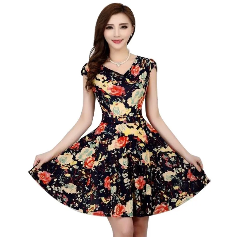 2019 Women Plus Size Clothes Vintage Printed Flower Print Sundress Casual Beach Style Dress Sexy Bodycon Dresses Vestidos
2019 Women Plus Size Clothes Vintage Printed Flower Print Sundress Casual Beach Style Dress Sexy Bodycon Dresses Vestidos