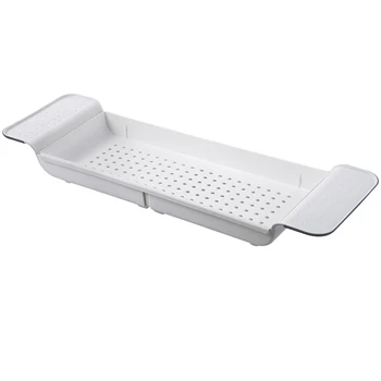 No Drilling Scalable Bathtub Tray Hollow Shower Organizer Storage Rack for Bathroom Toilet (White)
No Drilling Scalable Bathtub Tray Hollow Shower Organizer Storage Rack for Bathroom Toilet (White)