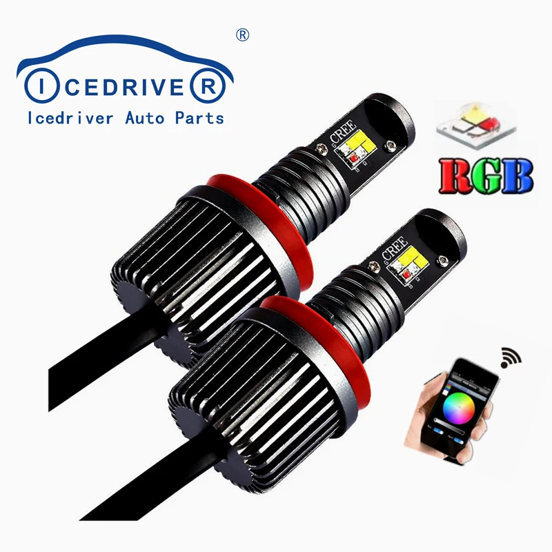 Icedriver для BMW ангельские глазки DRL RGB разноцветные Светодиодные доски E87 E88 E90 E91 E92 F01