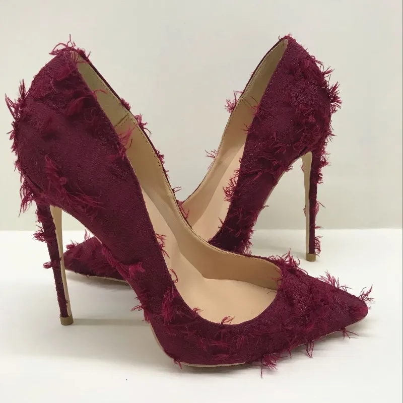 Factory Frazzled Tassel Cloth Pumps Ladies Evening Thin High Heels Pointed Toe Stilettos Sexy Pointed Toe High Heels for Woman
Factory Frazzled Tassel Cloth Pumps Ladies Evening Thin High Heels Pointed Toe Stilettos Sexy Pointed Toe High Heels for Woman