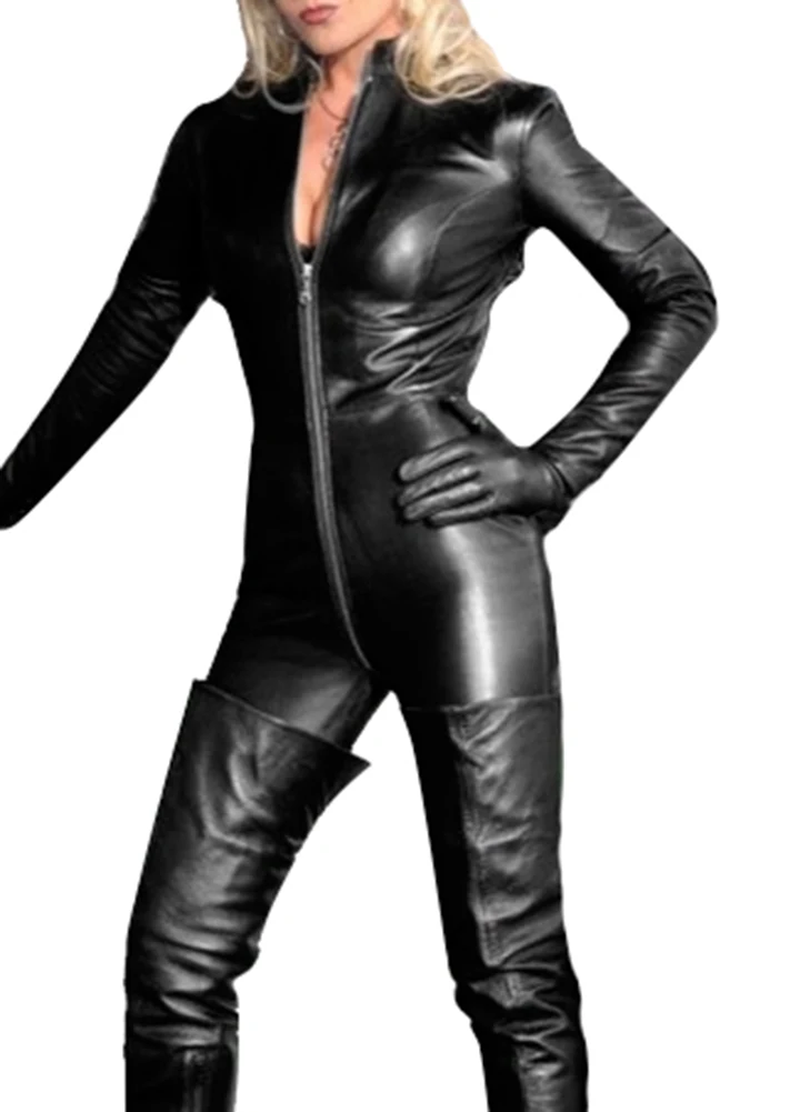 leather bodysuit Sexy Wetlook PVC Latex Bodysuit for Women Double Zipper Open Crotch Nightclub Dance Wear Leather Lingerie
leather bodysuit Sexy Wetlook PVC Latex Bodysuit for Women Double Zipper Open Crotch Nightclub Dance Wear Leather Lingerie