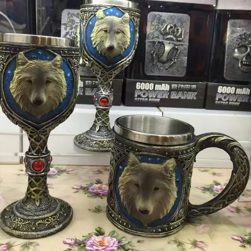 Free Shipping 1PCS Wolf Printed Beer Mug Cool Resin Stainless Steel 3D Wolf Goblet Drinkware Mug Gothic Dinner Party Decor
Free Shipping 1PCS Wolf Printed Beer Mug Cool Resin Stainless Steel 3D Wolf Goblet Drinkware Mug Gothic Dinner Party Decor