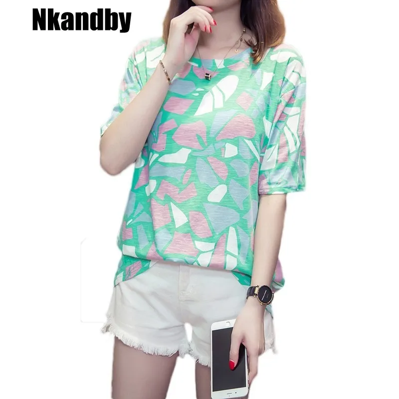Nkandby Plus size Half sleeve Womens Tops and Tees 2019 Summer Clothes Ladies Tshirts Pattern Loose Femme T-shirt High quality
Nkandby Plus size Half sleeve Womens Tops and Tees 2019 Summer Clothes Ladies Tshirts Pattern Loose Femme T-shirt High quality
