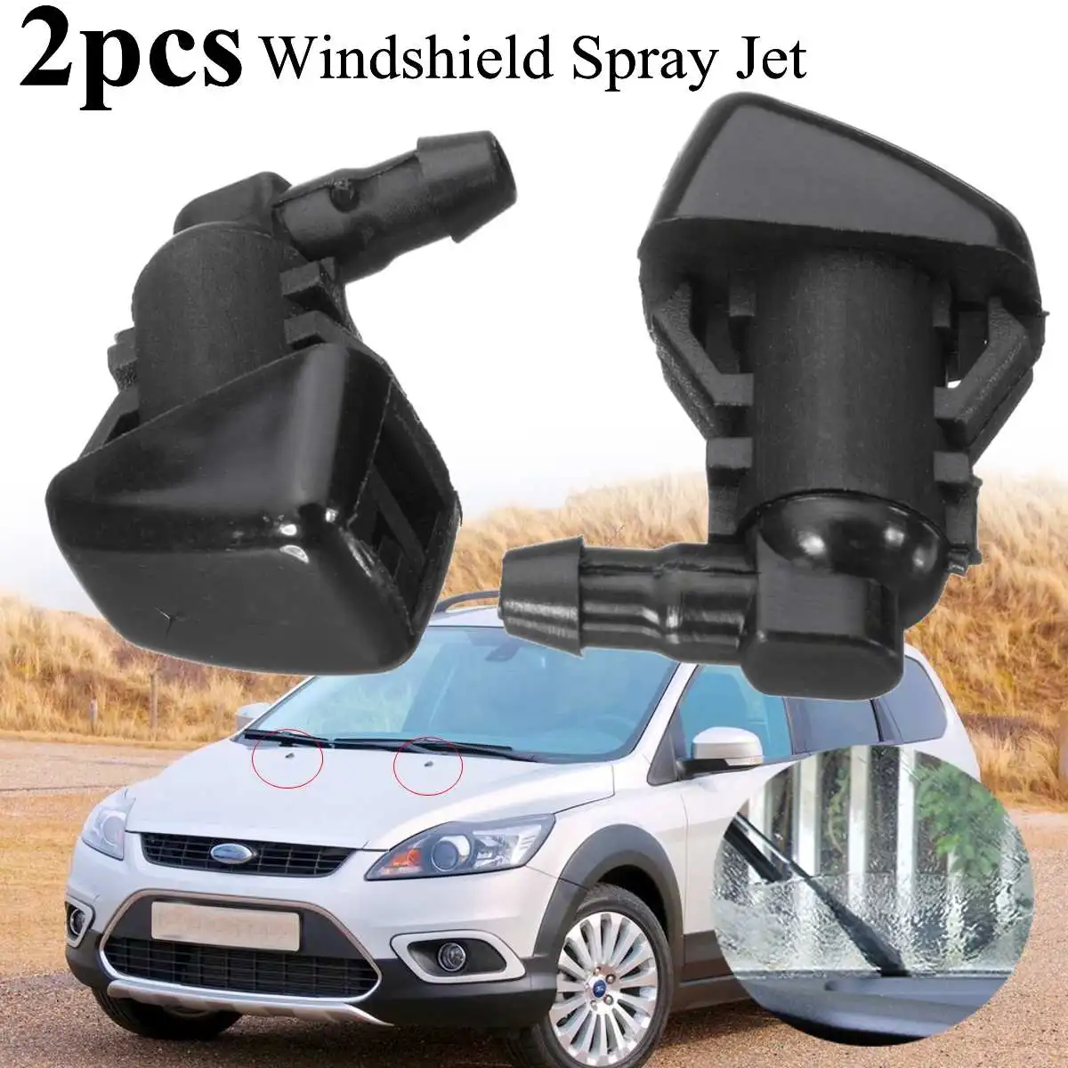2pcs Car Windshield Wiper Water Spray Jet Windshield Washer Nozzle kit Fit For Ford/Focus 2008-2011
2pcs Car Windshield Wiper Water Spray Jet Windshield Washer Nozzle kit Fit For Ford/Focus 2008-2011