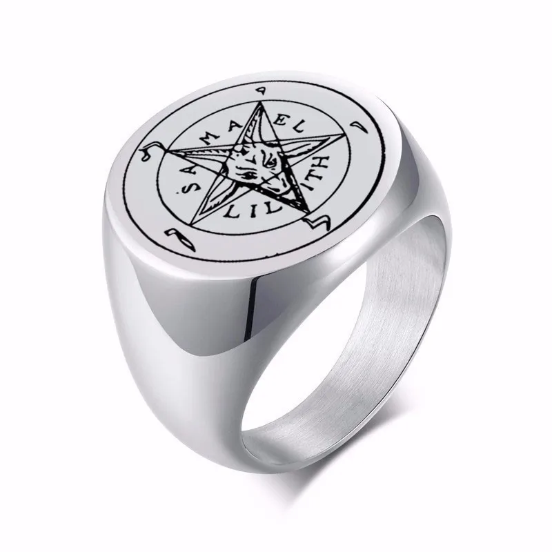 Stainless Steel Men Ring Laser Engraving Seal Of Baphomet Laveyan Lucifer invert Pentacle Pentagram
Stainless Steel Men Ring Laser Engraving Seal Of Baphomet Laveyan Lucifer invert Pentacle Pentagram