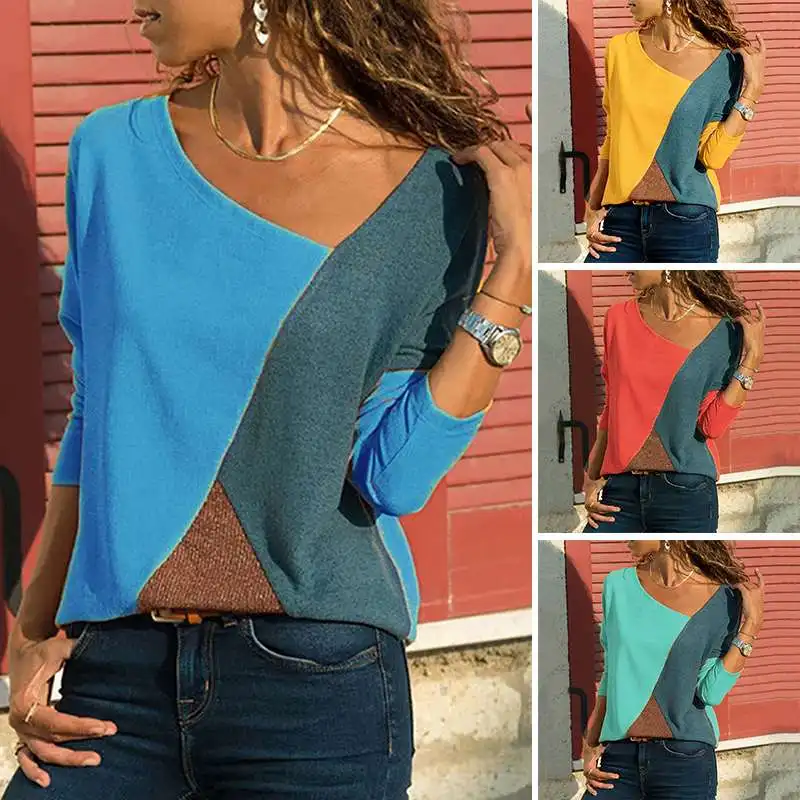 Plus Size Patchwork Tee Shirts 2019 Summer Women's Blouse Long Sleeve Basic Tops Female Casual Office Lady Tunic Chemise Femme
Plus Size Patchwork Tee Shirts 2019 Summer Women's Blouse Long Sleeve Basic Tops Female Casual Office Lady Tunic Chemise Femme