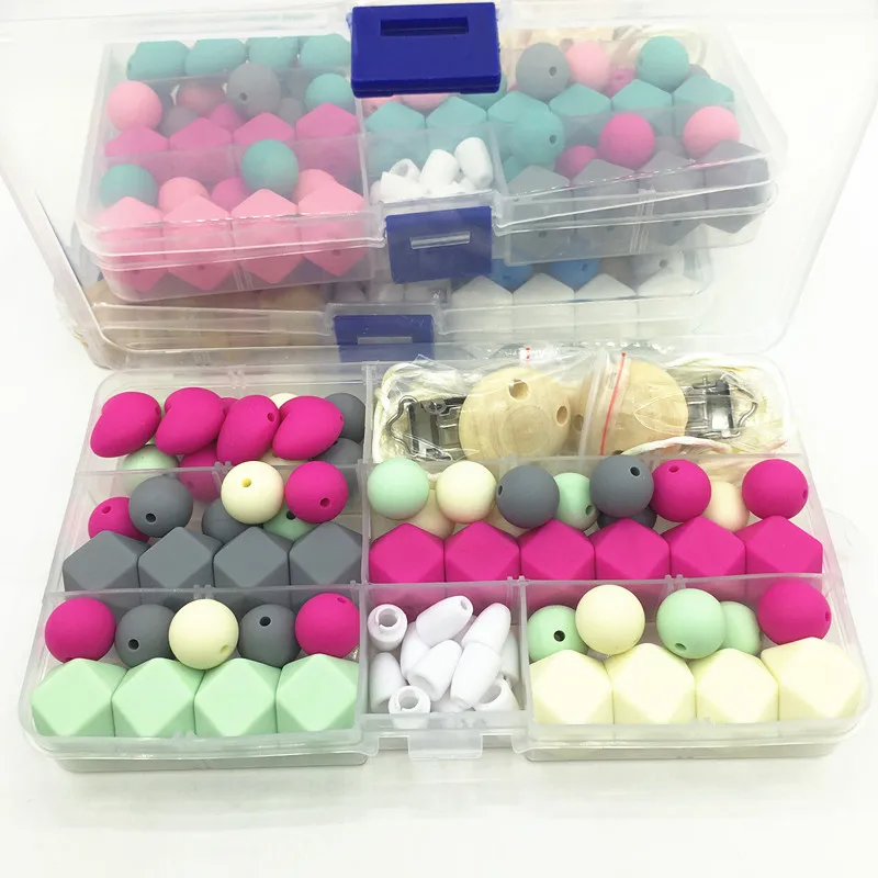 Baby Teether Silicone Bead DIY Set Food Grade Silicone Teether Baby Teething Toy Beech Wooden Accessories Set Beads-handmade set 
Baby Teether Silicone Bead DIY Set Food Grade Silicone Teether Baby Teething Toy Beech Wooden Accessories Set Beads-handmade set