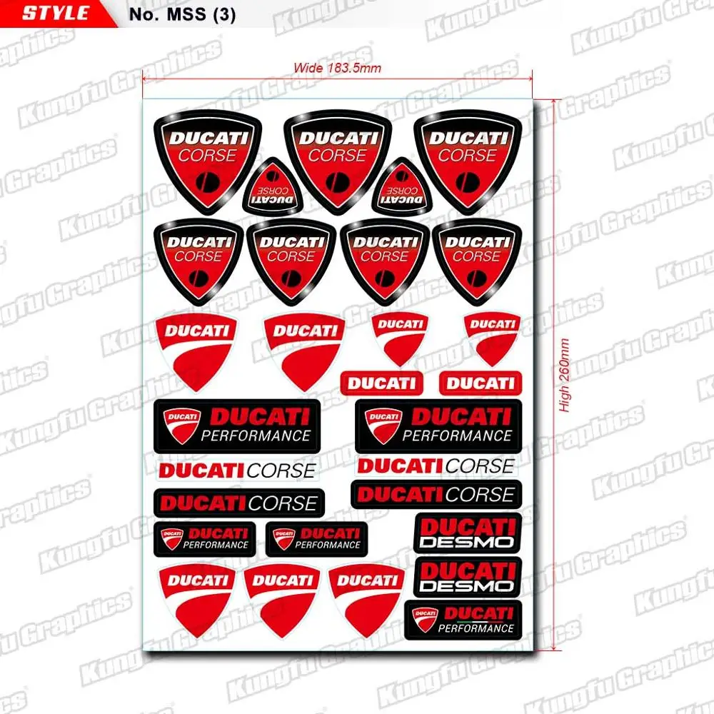 KUNGFU GRAPHICS Decal Stickers High Quality Vinyl 3M for Ducati Motorcycle Motorbike Helmet Fairing Plastics Fender Tank 18*26cm
KUNGFU GRAPHICS Decal Stickers High Quality Vinyl 3M for Ducati Motorcycle Motorbike Helmet Fairing Plastics Fender Tank 18*26cm