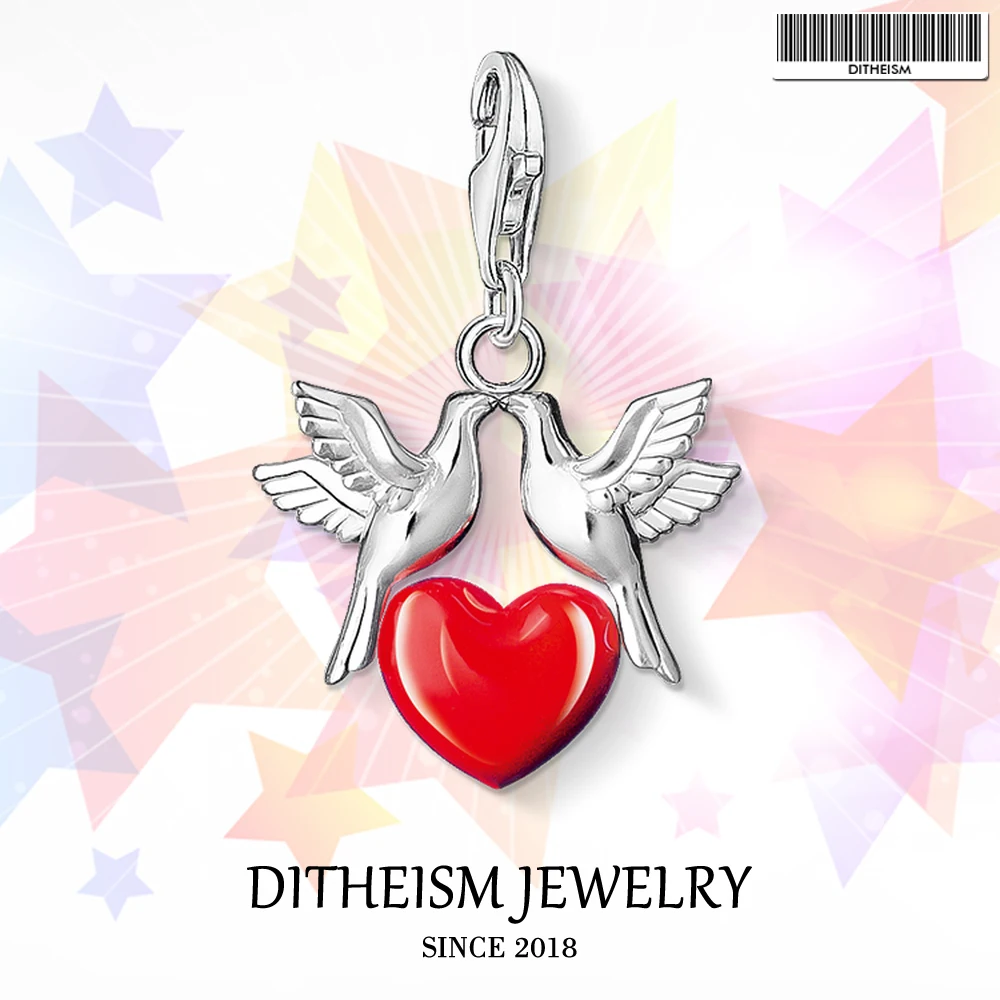 Heart Love Birds Charms Pendant,2018 Jewelry 925 Sterling Silver Romantic Gift For Women Girls Fit Bracelet Necklace Choker
Heart Love Birds Charms Pendant,2018 Jewelry 925 Sterling Silver Romantic Gift For Women Girls Fit Bracelet Necklace Choker