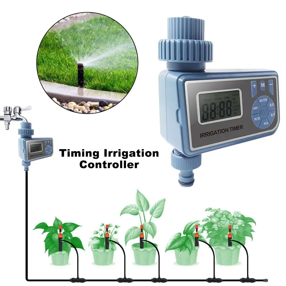 Irrigation Controller Outlet Watering Device Family Garden Irrigation Timer with LED Light
Irrigation Controller Outlet Watering Device Family Garden Irrigation Timer with LED Light