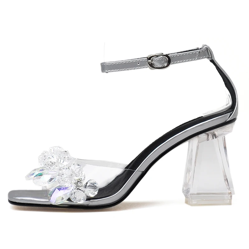 Sexy Open-toe Crystal Sandals Transparent 9 CM Chunky Heels Summer Style Woman Pumps Buckle Shoes Woman Box Packing A1250
Sexy Open-toe Crystal Sandals Transparent 9 CM Chunky Heels Summer Style Woman Pumps Buckle Shoes Woman Box Packing A1250