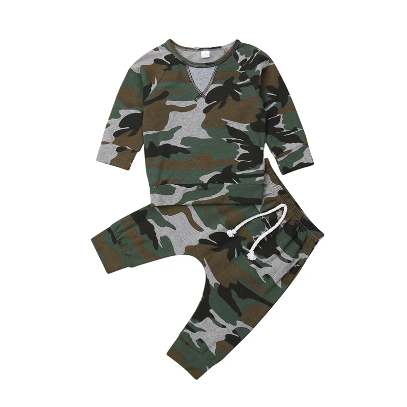 Camouflage Baby Boy Clothes Set Autumn/Winter Long Sleeve Warm Knitting Shirts Tops+Camo Pants Infant Boys Clothes Set Tracksuit
Camouflage Baby Boy Clothes Set Autumn/Winter Long Sleeve Warm Knitting Shirts Tops+Camo Pants Infant Boys Clothes Set Tracksuit