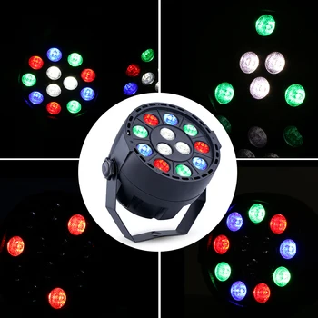 

12w 12led Rgbw 4 In 1 Dmx 7ch Stage Light Atmosphere Lamp Par Lighting 4 Mode Sound Activated For Beam Home Party Dj Wedding Bar