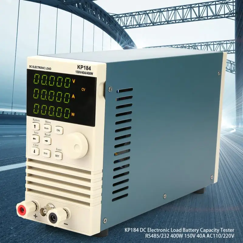 KP184 DC Electronic Load Battery Capacity Tester RS485/232 400W 150V 40A AC110/220V Battery Analyzer Battery Load Tester
KP184 DC Electronic Load Battery Capacity Tester RS485/232 400W 150V 40A AC110/220V Battery Analyzer Battery Load Tester