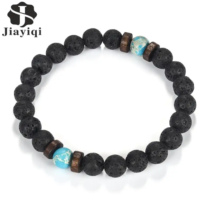 Fashion Men Natural Stone Bracelets Bangles 8mm Lave Stones Women Bead Bracelet Male Jewelry 19.5cm
Fashion Men Natural Stone Bracelets Bangles 8mm Lave Stones Women Bead Bracelet Male Jewelry 19.5cm