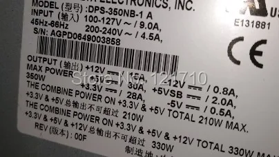 Industrial equipment power supply DPS-350NB-1 A for rack 840 v2 computer
Industrial equipment power supply DPS-350NB-1 A for rack 840 v2 computer