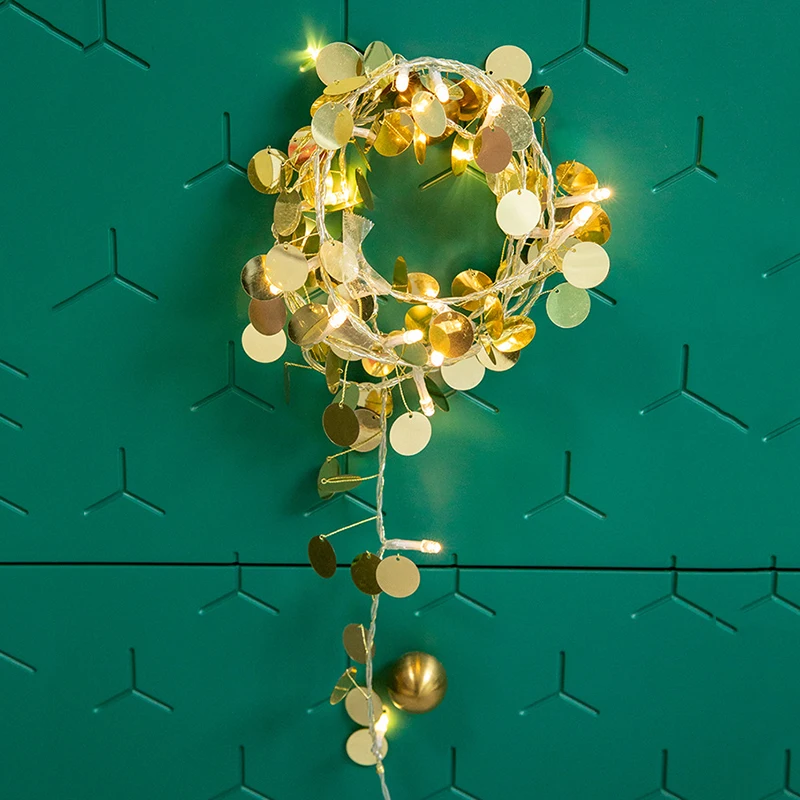 2M Gold Sequins LED Light String Lamp Home Festival Party Wedding Bedroom Birthday Party Decoration Light
2M Gold Sequins LED Light String Lamp Home Festival Party Wedding Bedroom Birthday Party Decoration Light