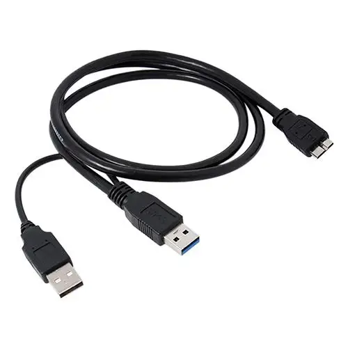 SHOOTBlack Dual A to Micro-B USB 3.0 Y Cable for Sumsang Galaxy S5 Note 3 USB HUB
SHOOTBlack Dual A to Micro-B USB 3.0 Y Cable for Sumsang Galaxy S5 Note 3 USB HUB