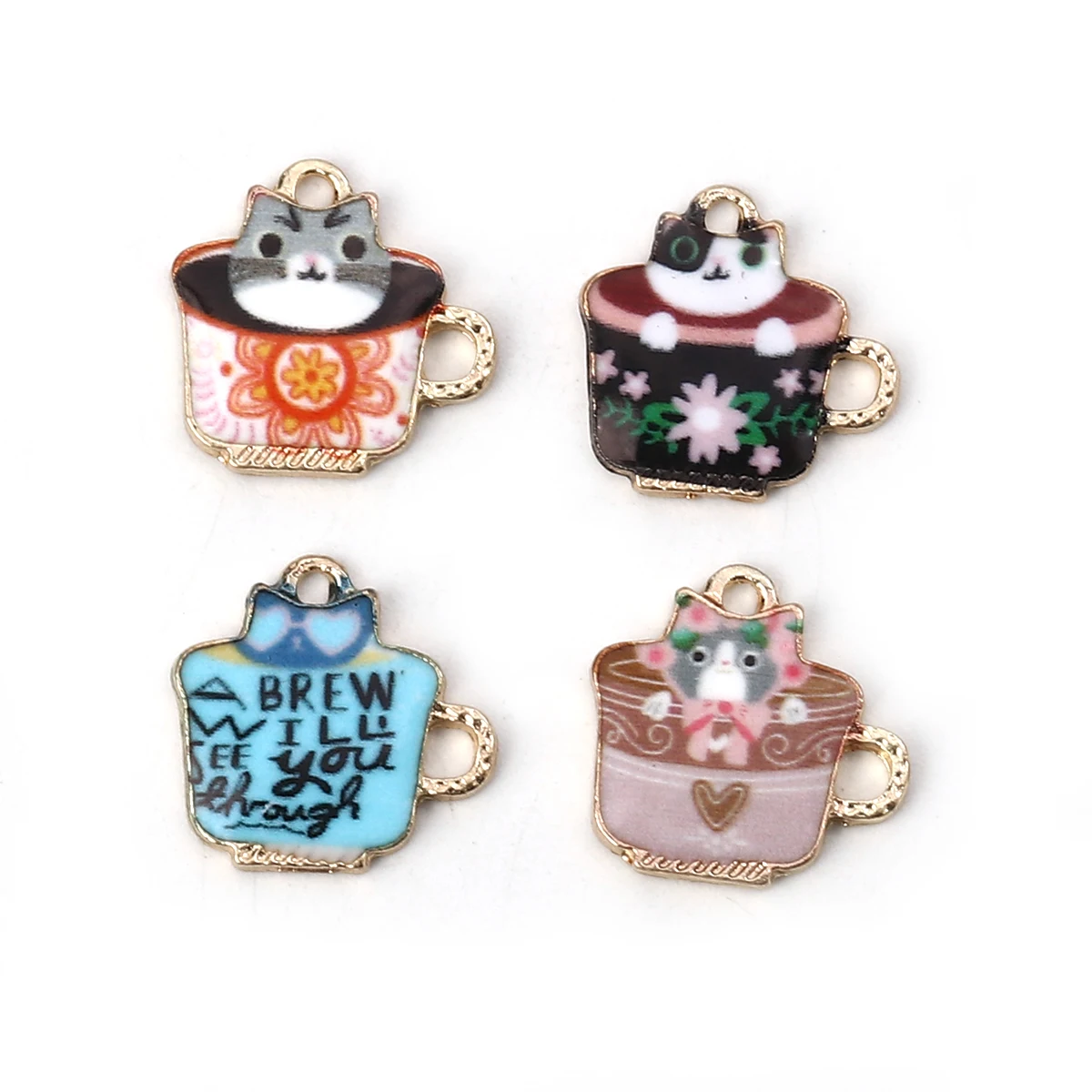 DoreenBeads Fashion Zinc Based Alloy Charms Cup Gold Color Multicolor Kawaii Animals Cat Enamel Pendants 15mmx 14mm, 10PCs
DoreenBeads Fashion Zinc Based Alloy Charms Cup Gold Color Multicolor Kawaii Animals Cat Enamel Pendants 15mmx 14mm, 10PCs
