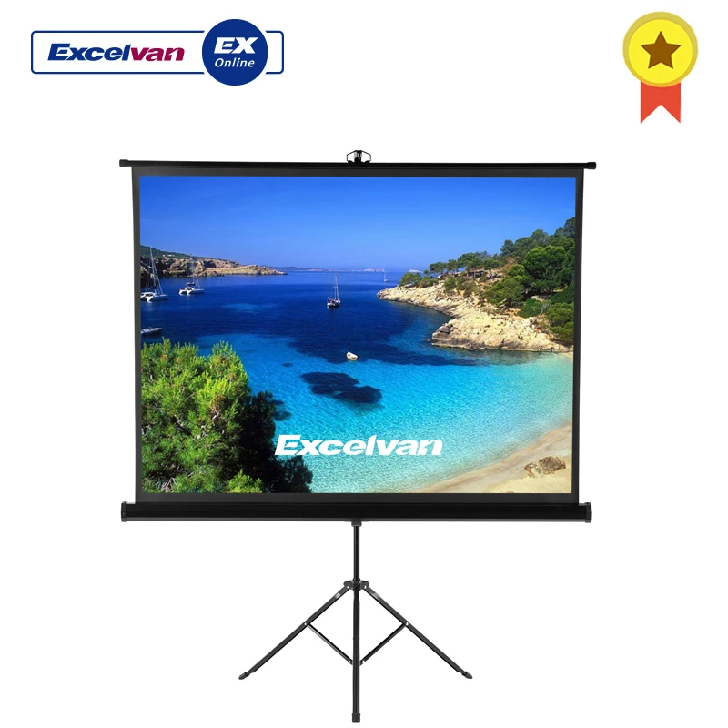 Excelvan 100" Projector Screen Diagonal 4:3 Aspect Ratio 1.1 Gain Portable Pull Up For HD Movie Projection + Stable Stand Tripod
Excelvan 100" Projector Screen Diagonal 4:3 Aspect Ratio 1.1 Gain Portable Pull Up For HD Movie Projection + Stable Stand Tripod