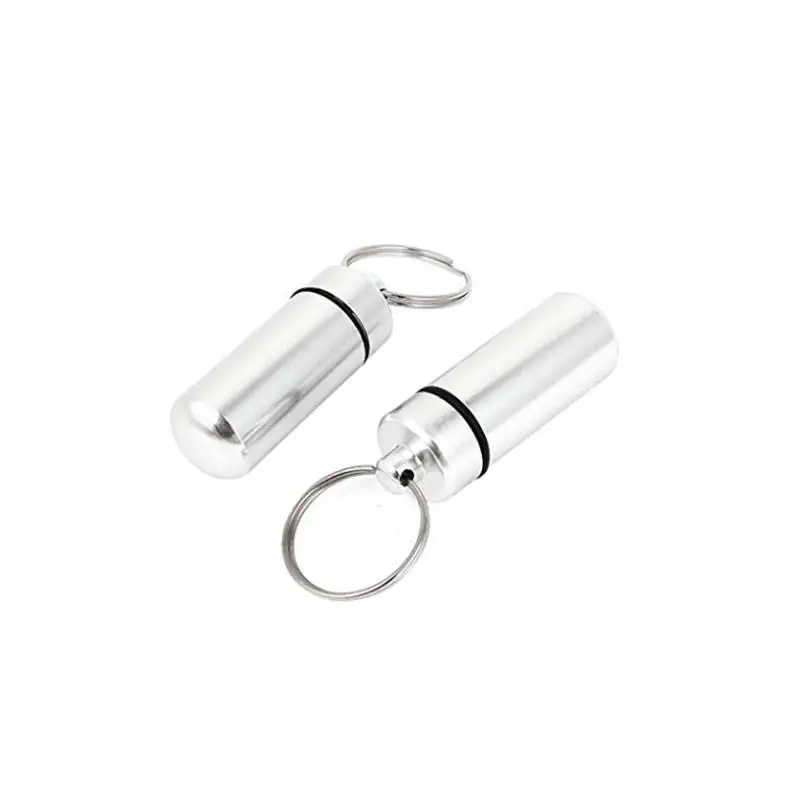 2pcs Mini Waterproof Pill Box Key Rings Metal Keychain Storage Sealed Medicine Bottle Key chain Outdoor Travel Portable Bottles
2pcs Mini Waterproof Pill Box Key Rings Metal Keychain Storage Sealed Medicine Bottle Key chain Outdoor Travel Portable Bottles