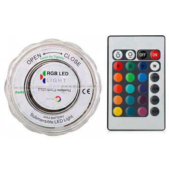 10 LED Pool Light Remote Control Underwater Light Waterproof RGB Multi-Color Battery Powered Diving Vase Decoration
10 LED Pool Light Remote Control Underwater Light Waterproof RGB Multi-Color Battery Powered Diving Vase Decoration