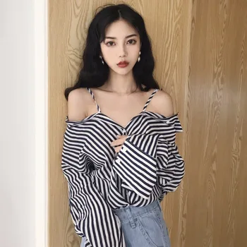 Lychee Girls Sexy Striped Women Blouses Shirts Long Sleeve Turn Down Collar Female Blouses Spring Autumn Shirts
Lychee Girls Sexy Striped Women Blouses Shirts Long Sleeve Turn Down Collar Female Blouses Spring Autumn Shirts