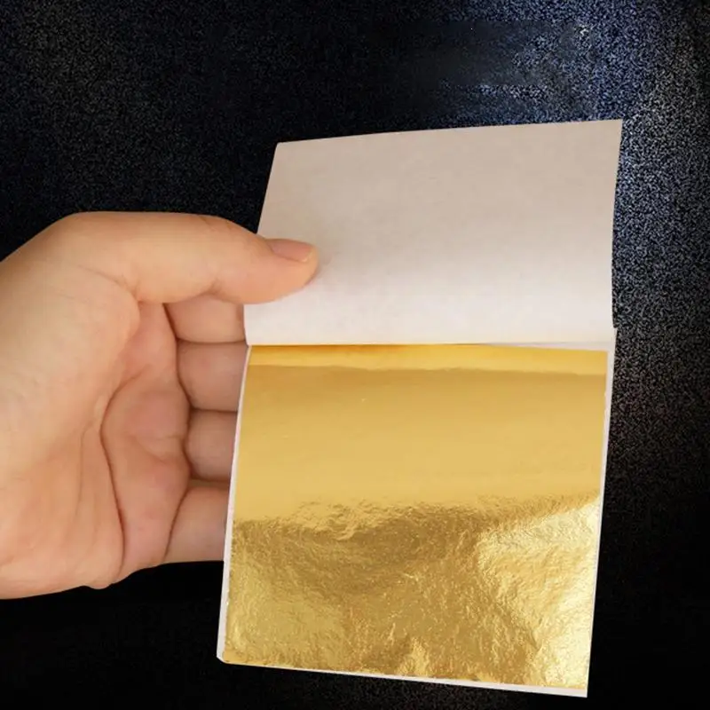 100pcs Art Craft Paper Imitation Gold Sliver Copper Leaf Leaves Sheets Foil Paper for Gilding DIY Craft Decoration 9x9cm #A20
100pcs Art Craft Paper Imitation Gold Sliver Copper Leaf Leaves Sheets Foil Paper for Gilding DIY Craft Decoration 9x9cm #A20