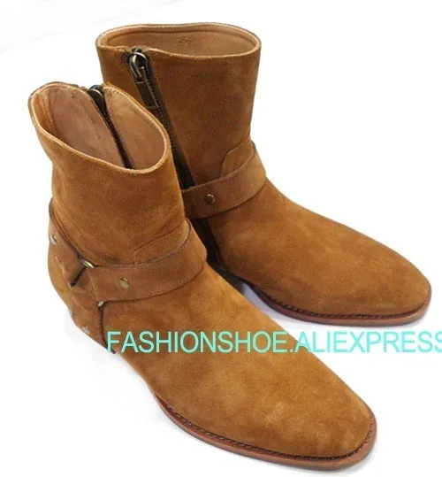 New 2019 Chains Men Boots Flats Stacked Heel Suede Leather Anke Boots Side Zip Men Fashion Western Boots Shoes Plus Size 39-46
New 2019 Chains Men Boots Flats Stacked Heel Suede Leather Anke Boots Side Zip Men Fashion Western Boots Shoes Plus Size 39-46