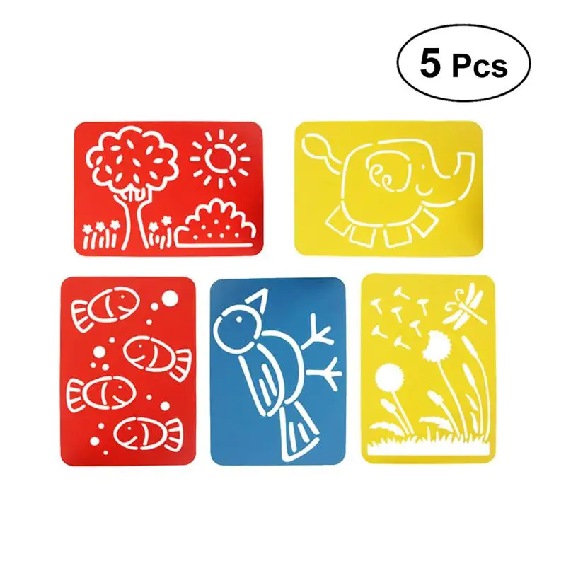 5pcs Painting Stencils Board Educational Hollow Cartoon Learning Drawing Tool Painitng Template for Children Kids Drawing Toys
5pcs Painting Stencils Board Educational Hollow Cartoon Learning Drawing Tool Painitng Template for Children Kids Drawing Toys