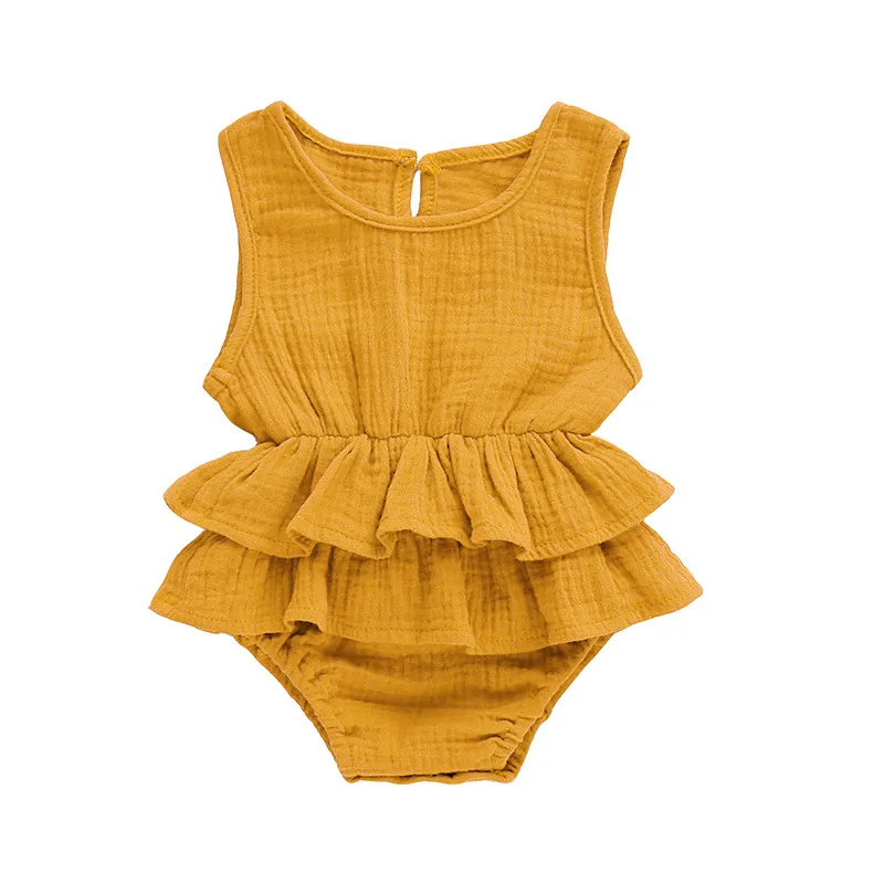 Newborn Baby Girls Layer Bodysuits Summer Cotton & Line Sleeveless Ruffles Solid Jumpsuits Casual Infant Kids Playsuits Outwear
Newborn Baby Girls Layer Bodysuits Summer Cotton & Line Sleeveless Ruffles Solid Jumpsuits Casual Infant Kids Playsuits Outwear