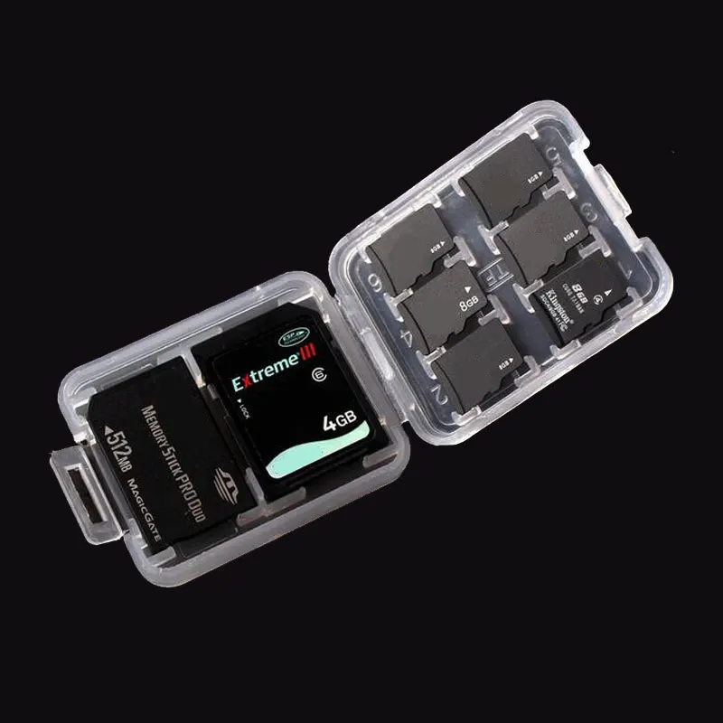 High Quality Portable Memory Card Storage Box Plastic Case Organizer Support for 1xSD-Card 6xMicro SD-Card 1xMemory Stick
High Quality Portable Memory Card Storage Box Plastic Case Organizer Support for 1xSD-Card 6xMicro SD-Card 1xMemory Stick