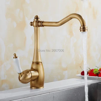 GIZERO Newly Single Hole Handle Swivel 360 Degree Faucet Antique Brass Mixer Tap With Hot Cold Hose Kitchen Sink Faucet GI2123
GIZERO Newly Single Hole Handle Swivel 360 Degree Faucet Antique Brass Mixer Tap With Hot Cold Hose Kitchen Sink Faucet GI2123